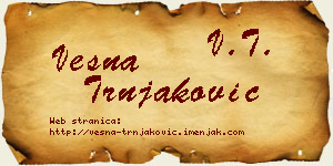 Vesna Trnjaković vizit kartica